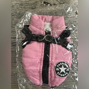 NWT PETCARE Pink Dog Vest w leash